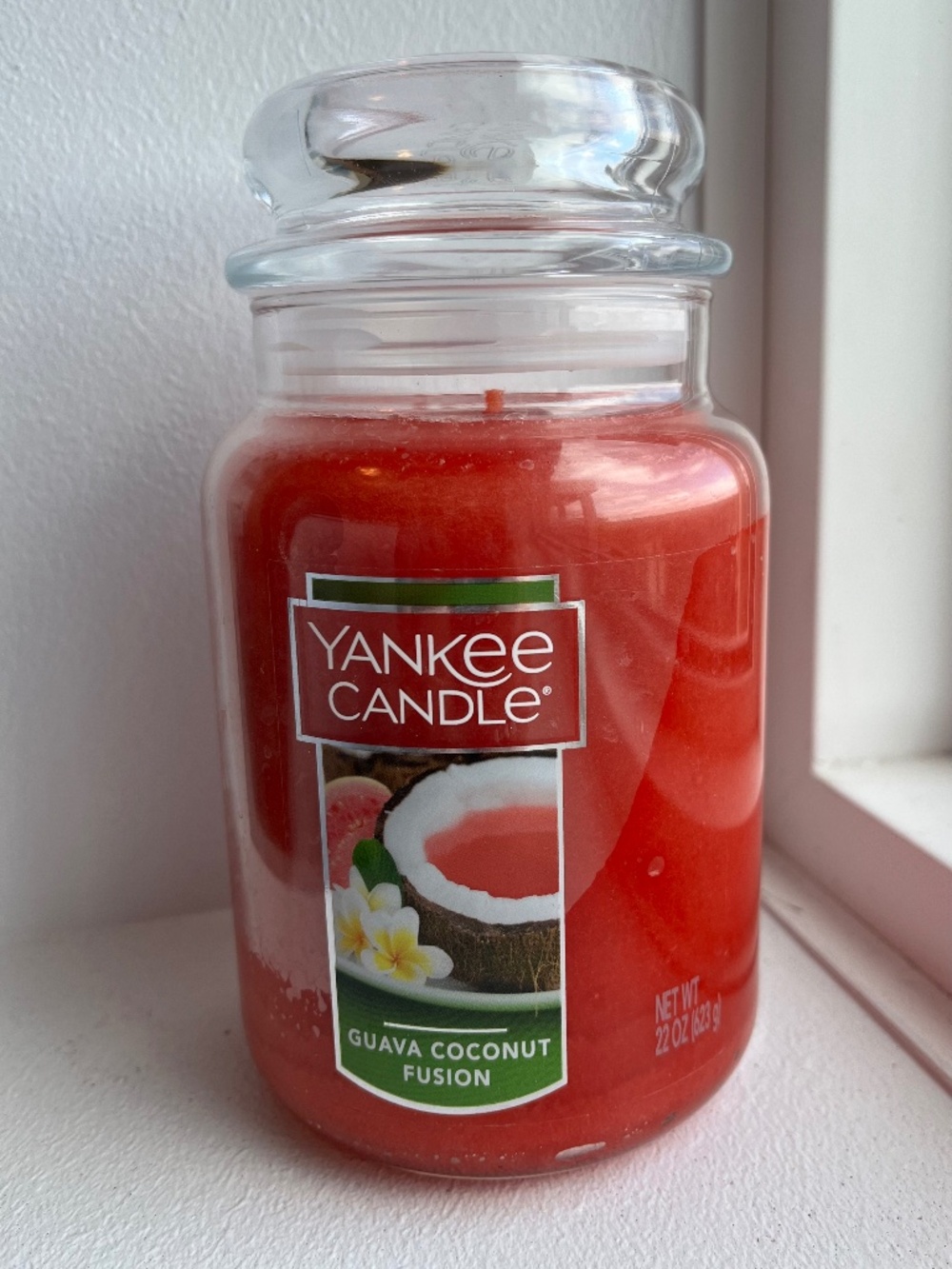 Yankee Candle Rare Retired GUAVA COCONUT FUSION Large Jar 22 oz HTF New